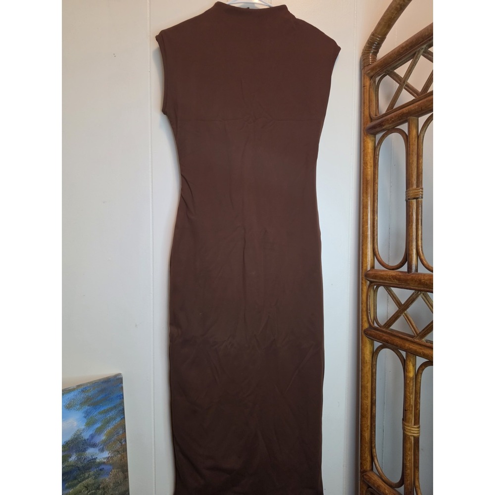 NWOT Open Edit Slim Fit Bodycon Silhouette Dress XS Extra Small Brown